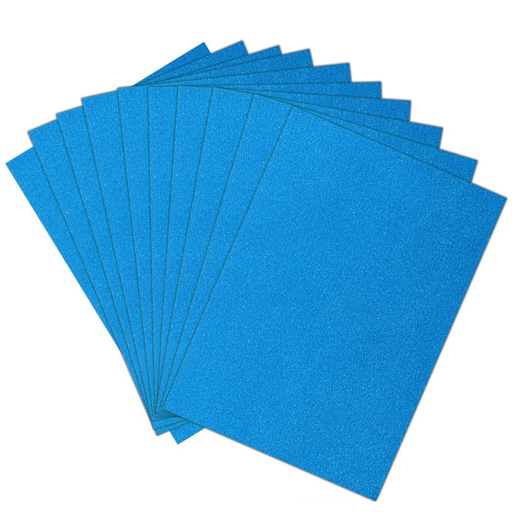 10Pcs A4 Sheets Glitter Cardstock Making Diy Material Sparkling Craftwork Scrapbooking (Sky Blue)