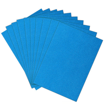 10Pcs A4 Sheets Glitter Cardstock Making Diy Material Sparkling Craftwork Scrapbooking (Sky Blue)