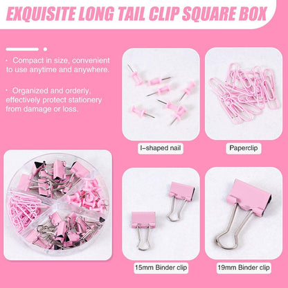 Pink Desk Organizers and Accessories with Desk Organizer 360° Rotating Pen Holder and Office Supplies, 19Pcs Cute Stationery Supplies Set