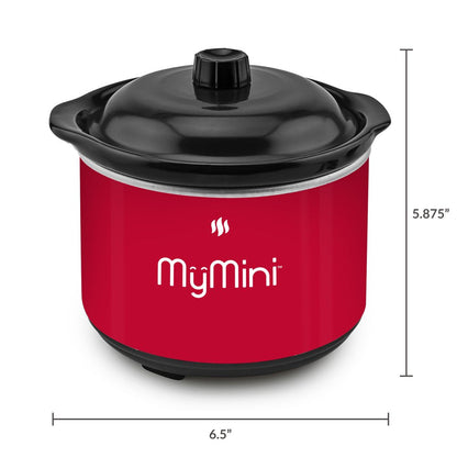 Dipping Pot Food Warmer, Red (5.9" X 5.9", 2.4Lb)