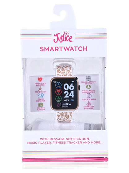 Female Tween Smart Watch with Leopard Silicone Strap (JSE4210WM)
