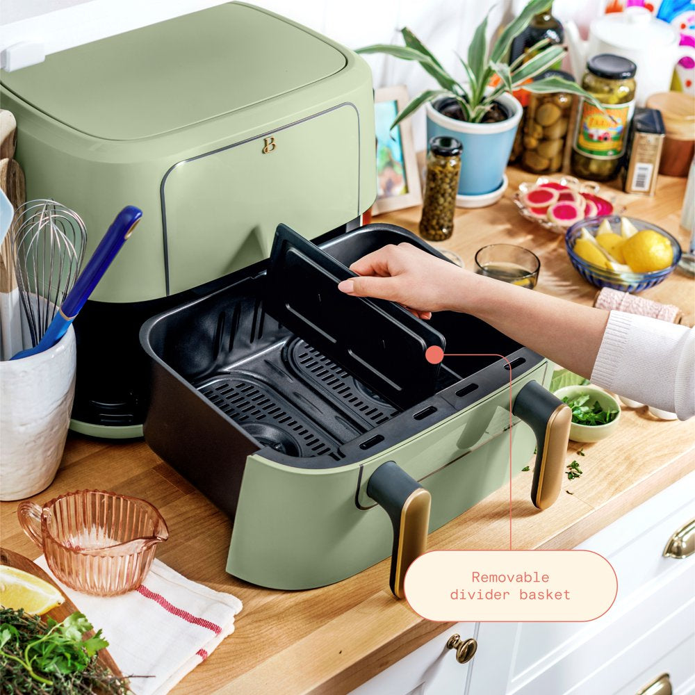 9QT Trizone Air Fryer, Sage Green by Drew Barrymore