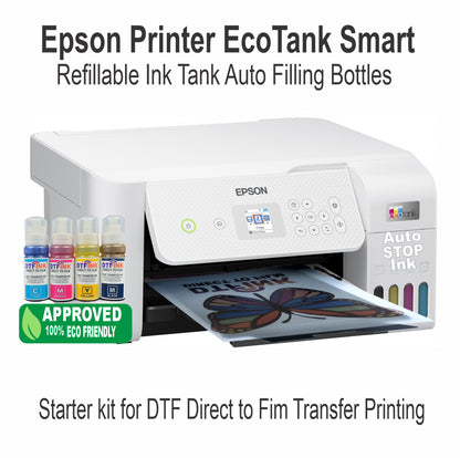 Epson Printer with DTF Ink + Heat Press 15"X15" Printing Heat Transfer T-Shirt