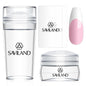 Saviland French Tip Nail Stamp: 4PCS Nail Art Stamper Kit Clear Silicone Nails Stamping Long & Short Jelly Stamper with Scrapers Nails Stamper Kit for French Manicure Home DIY Salon