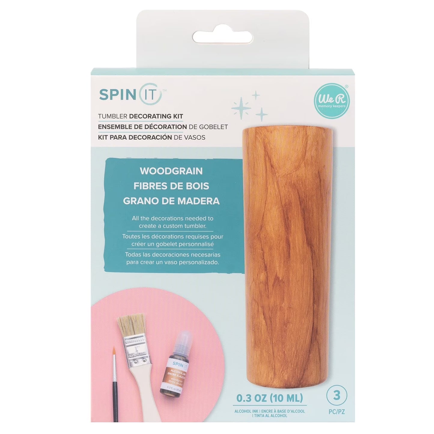 We R Spin It Decorating Kit-Woodgrain