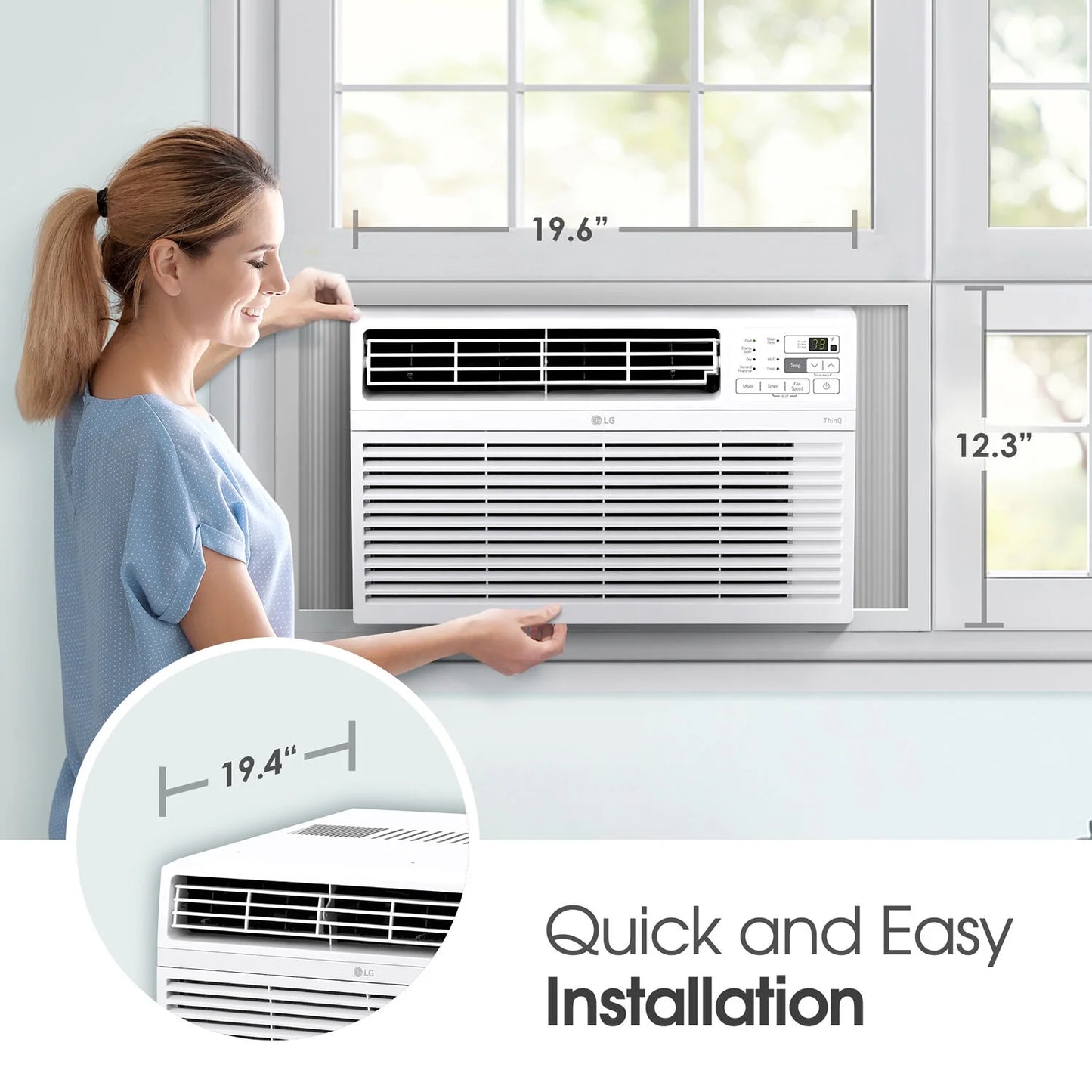 New 8,000 BTU 350 Sq Ft 115 V Window Air Conditioner with Remote, LW8024RD