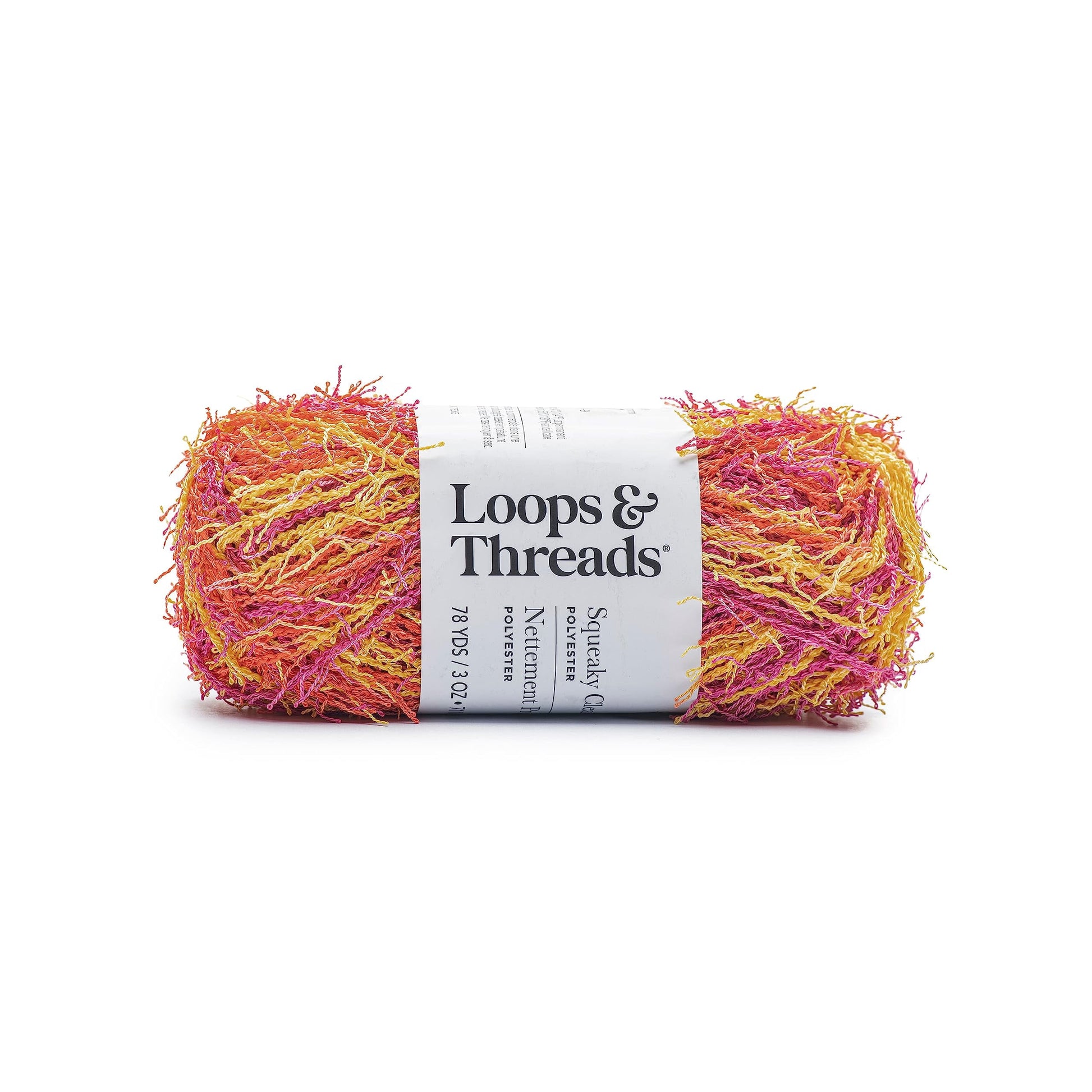 Squeaky Clean Prints Yarn by Loops & Threads - Yarn for Knitting - Crochet - Weaving - and Arts & Crafts - Candy - Polyester - 3 Oz