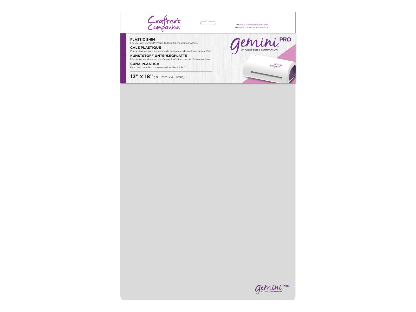 Gemini Pro Accessories - 12"X18" Plastic Shim