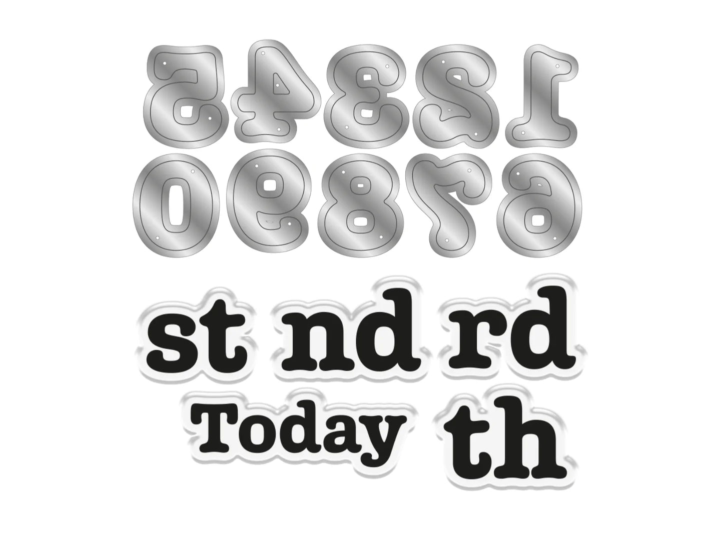 Crafter’S Companion Tiny Treasures Collection Stamp & Die - Small Numbers