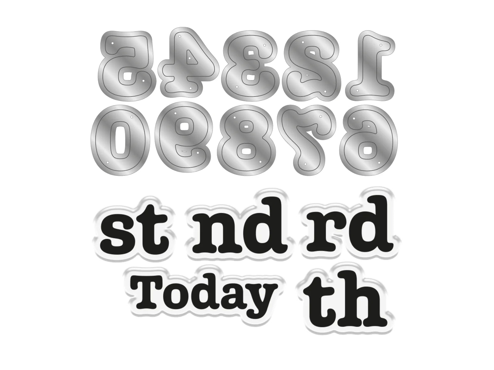 Crafter’S Companion Tiny Treasures Collection Stamp & Die - Small Numbers