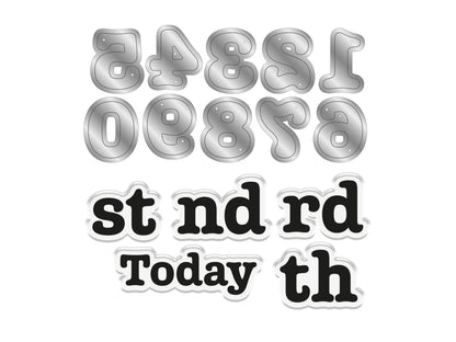 Crafter’S Companion Tiny Treasures Collection Stamp & Die - Small Numbers