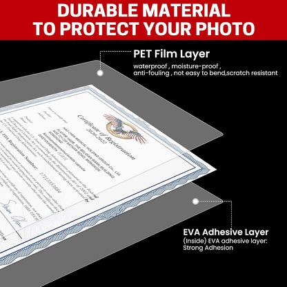 CAREGY 5 Mil Thermal Laminating Pouches,200 Pack, | 9X11.5 Inch Laminating Sheets for 8.5X11 Documents, Clear,Office & School Laminator Supplies