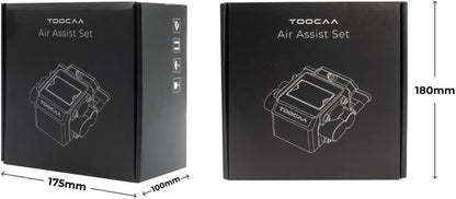 TOOCAA Air Assist Pump Kit for TOOCAA L2 and Most of Laster Cutter & Engraver,Air Assist with Adjustable 30L/Min - Faster and Deeper Cutting, Remove Smoke & Clean Surface, Protect Laser Lens,Low Noise