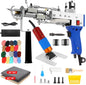 Rug Tufting Gun Kit with Carpet Trimmer, 2 in 1 Cut & Loop Pile Tufting Gun with Tufting Cloth, Rug Making Kit for Beginners