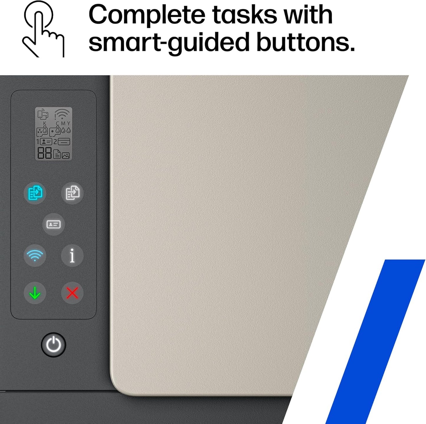 HP Smart Tank 5103 Wireless All-In-One Ink Tank Printer, Scanner,2 Years of Ink, 100 Sheets of Photo Paper Included, Cartridge-Free, Refillable, Ai-Enabled (5D1B2A)