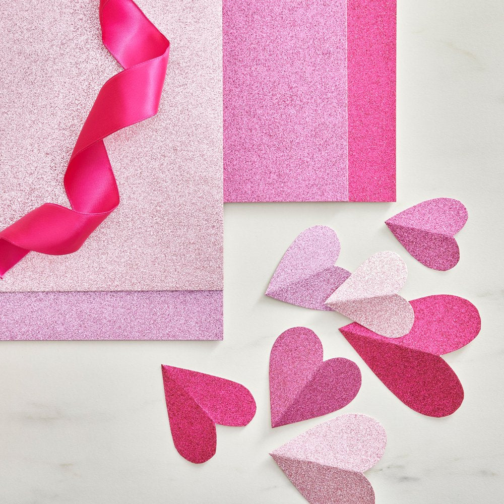 Pink Hues Glitter 8.5" X 11" Cardstock Paper by ™, 24 Sheets