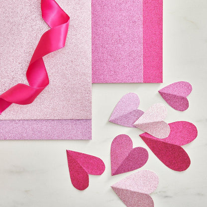 Pink Hues Glitter 8.5" X 11" Cardstock Paper by ™, 24 Sheets