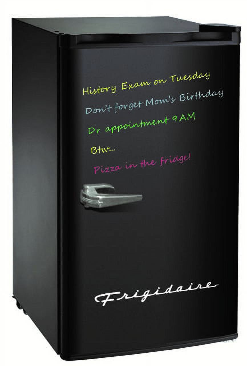 3.2 Cu Ft Retro Dry Erase Compact Fridge, (EFR331-BLACK), Black