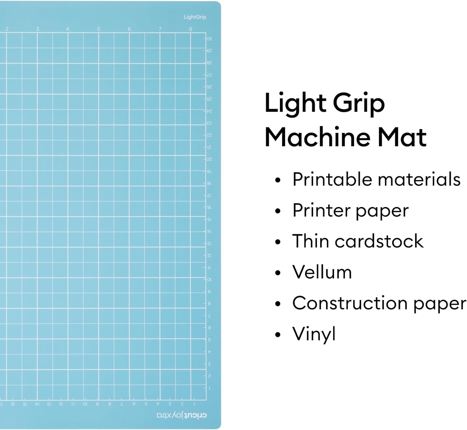 Cricut Lightgrip Cutting Mat Pack (4 Count, 8.5In X 12In) - for Joy Xtra Machine - Ideal for Standard Paper, Light Cardstock & More