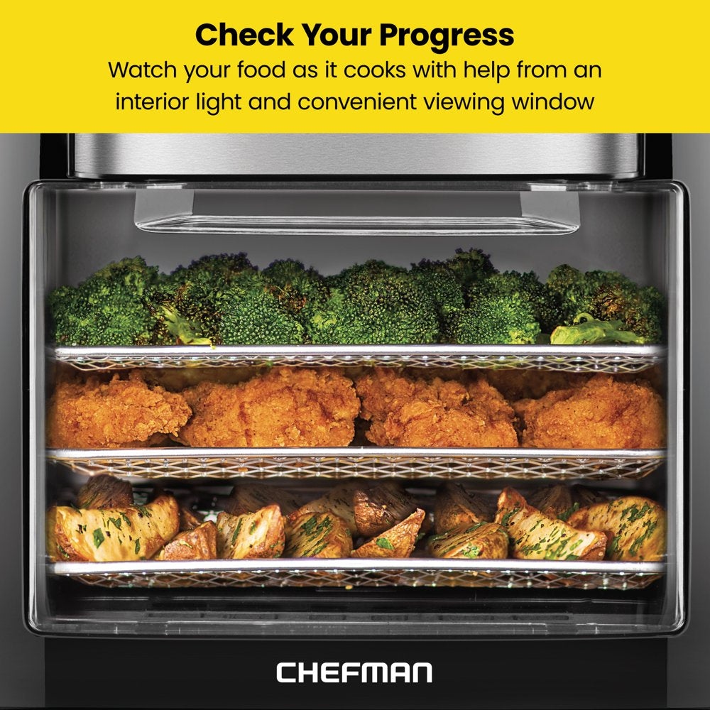 Multifunctional Digital Air Fryer+ Rotisserie, Fry, Roast & Bake, 17 Presets, XL 10L, Black