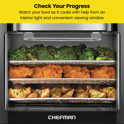 Multifunctional Digital Air Fryer+ Rotisserie, Fry, Roast & Bake, 17 Presets, XL 10L, Black