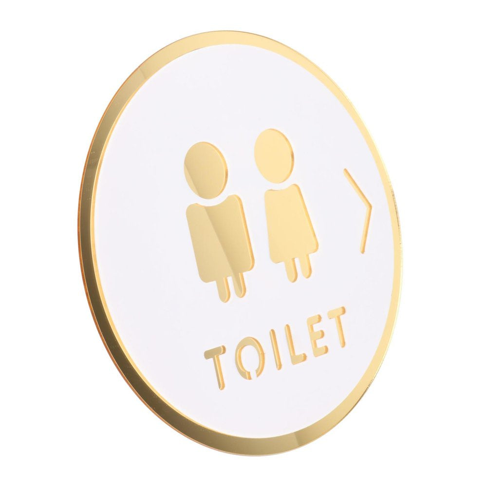 Toilet Door Sign Bathroom Sign Acrylic Pictogram Toilet Symbol Bathroom Door Signage Restroom Sign for Commercial Public Place Store Mall Style B