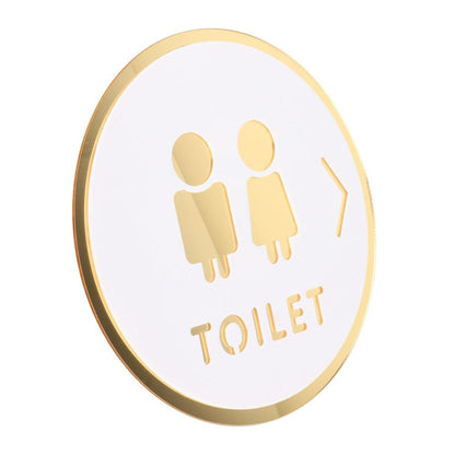 Toilet Door Sign Bathroom Sign Acrylic Pictogram Toilet Symbol Bathroom Door Signage Restroom Sign for Commercial Public Place Store Mall Style B