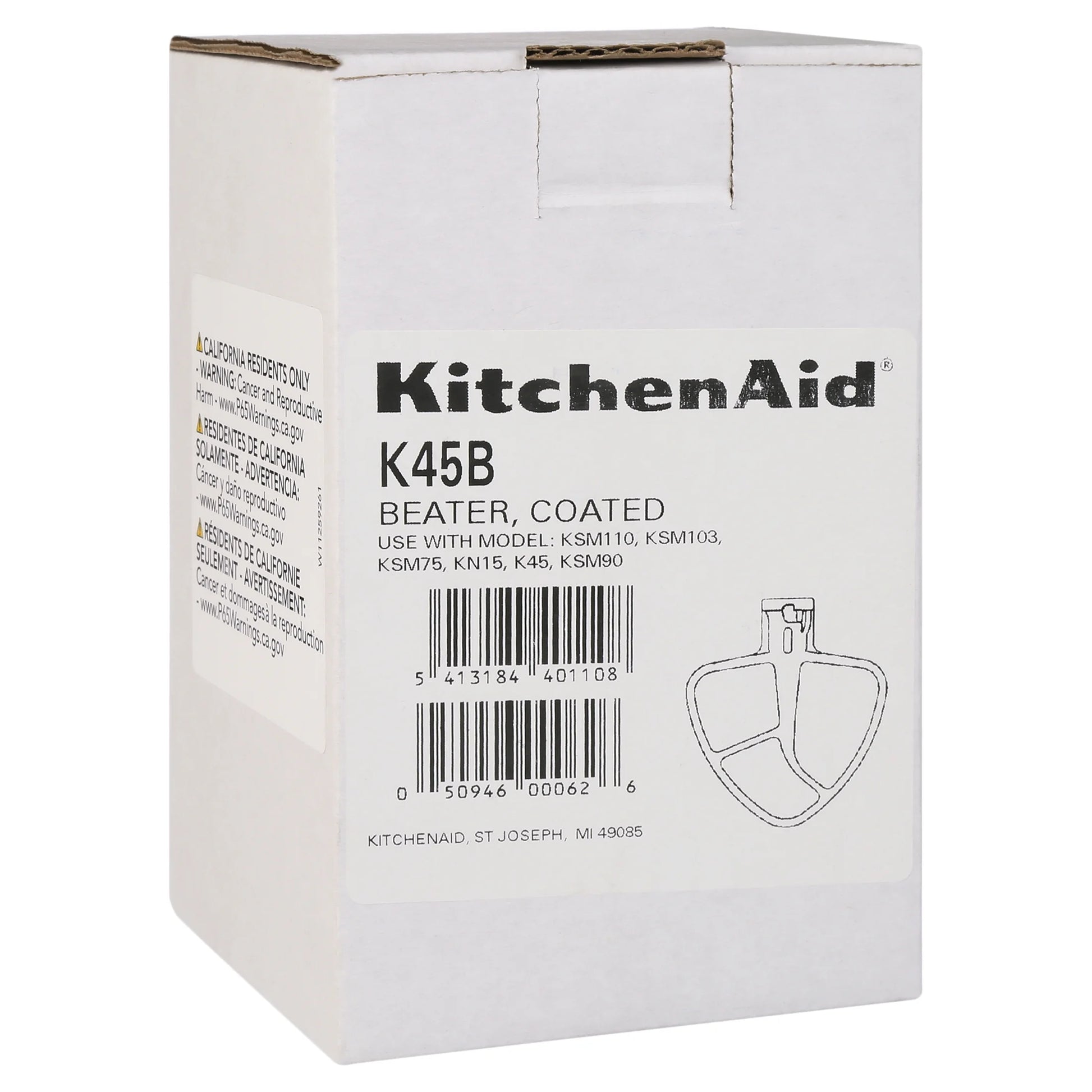 4.5-Qt Coated Metal Coated Flat Beater, K45B