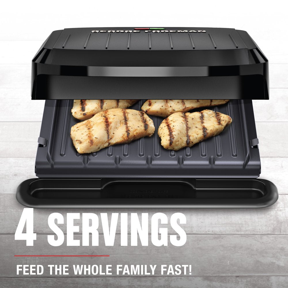 4-Serving Removable Plate Grill and Panini, Black, GRP1065B