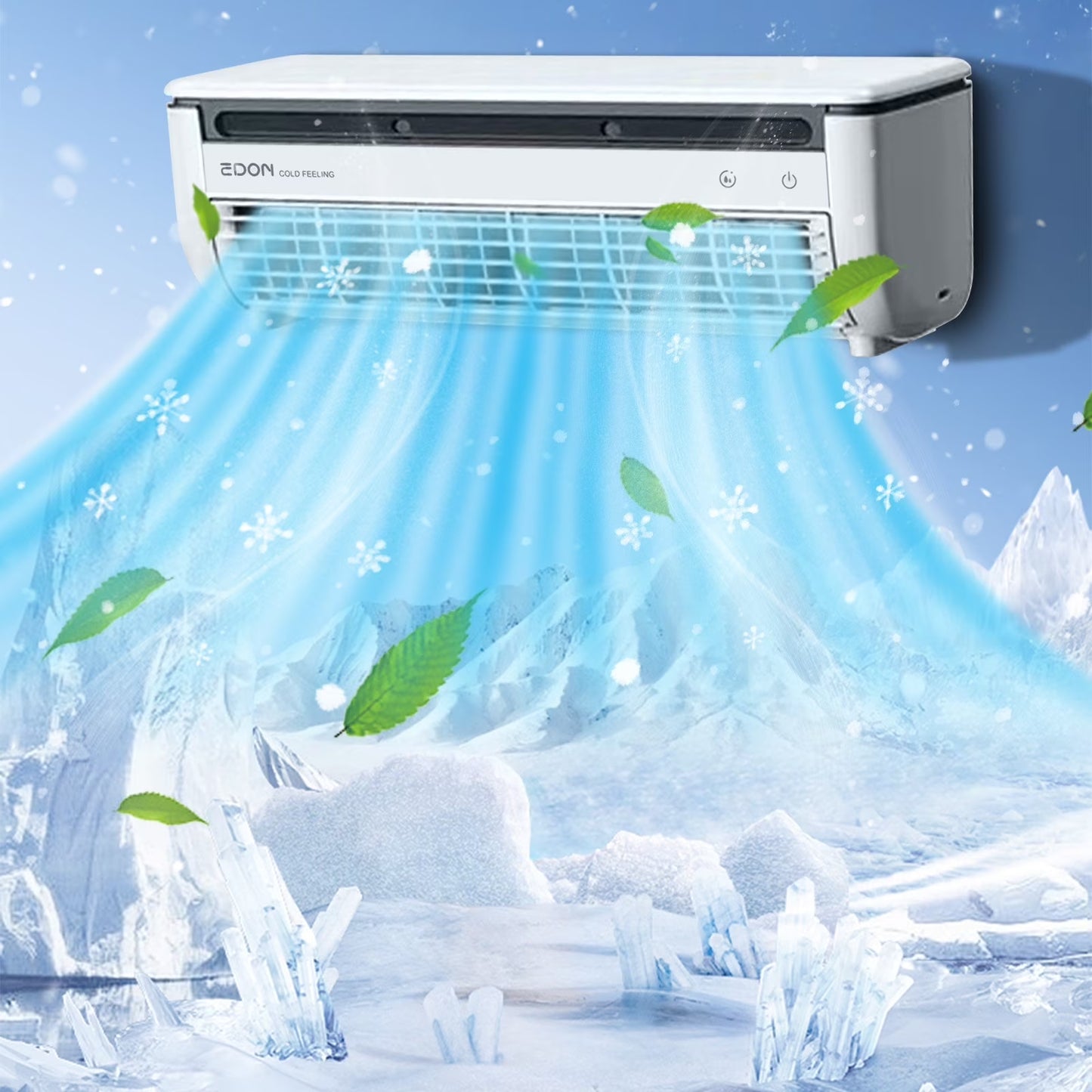 10000 BTU Window Air Conditioner 450 Sq Ft. Intelligent AC, with Remote Control, Can Be Used as a Dehumidifier/Fan, Operates Quietly, Energy-Saving
