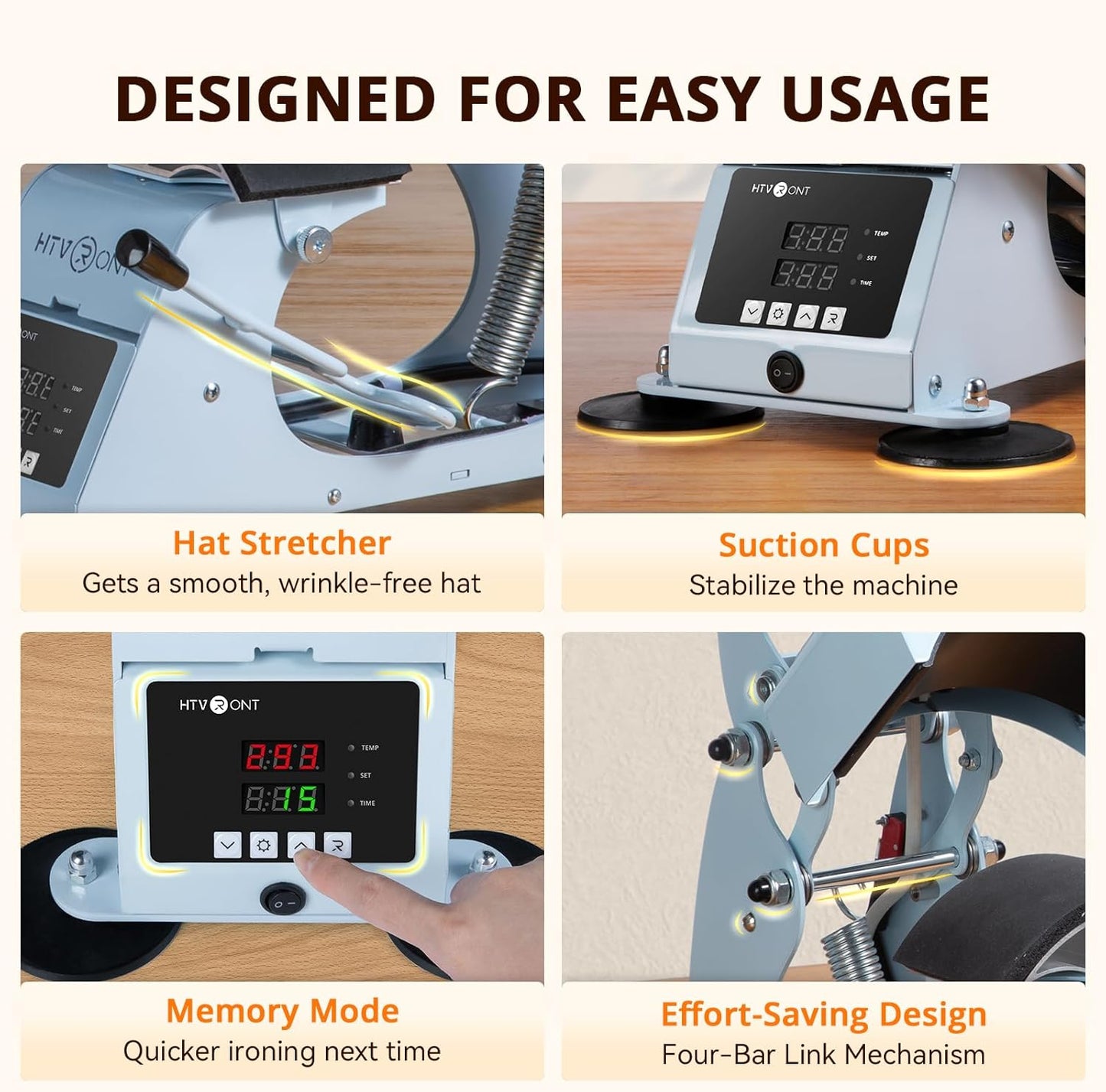 Hat Press Machine - Hat Press Heat Machine for Caps with 2 Platens + Automatic Heat Press 2 - Heat Press Machine for T Shirts