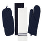 Kitchen Towel, Oven Mitt & Pot Holder Kitchen Set, 5 Piece, Navy Blue