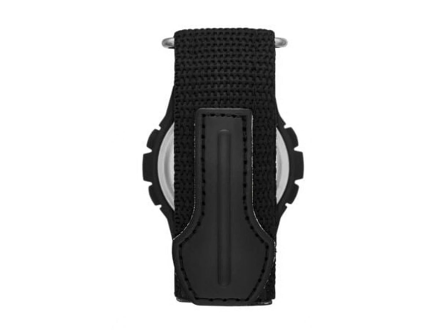 Men'S Digital Watch:Black Case, Positive Display, Nylon Fastwrap Strap (FMDOGE013)