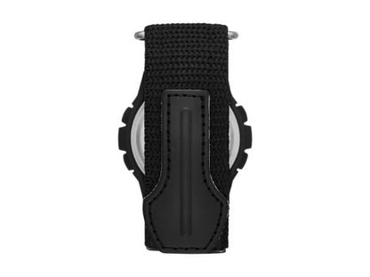 Men'S Digital Watch:Black Case, Positive Display, Nylon Fastwrap Strap (FMDOGE013)