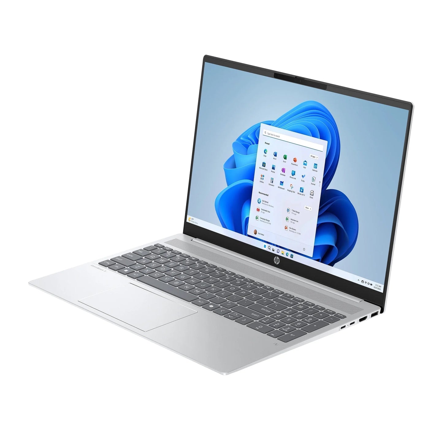 Omnibook 5 16 Inch 2K Touch Laptop AI PC Intel Core Ultra 7 255U 16GB RAM 1TB SSD Glacier Silver