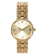 Women'S Gold Tone round Watch and Bangle Bracelet Set, 2-Piece