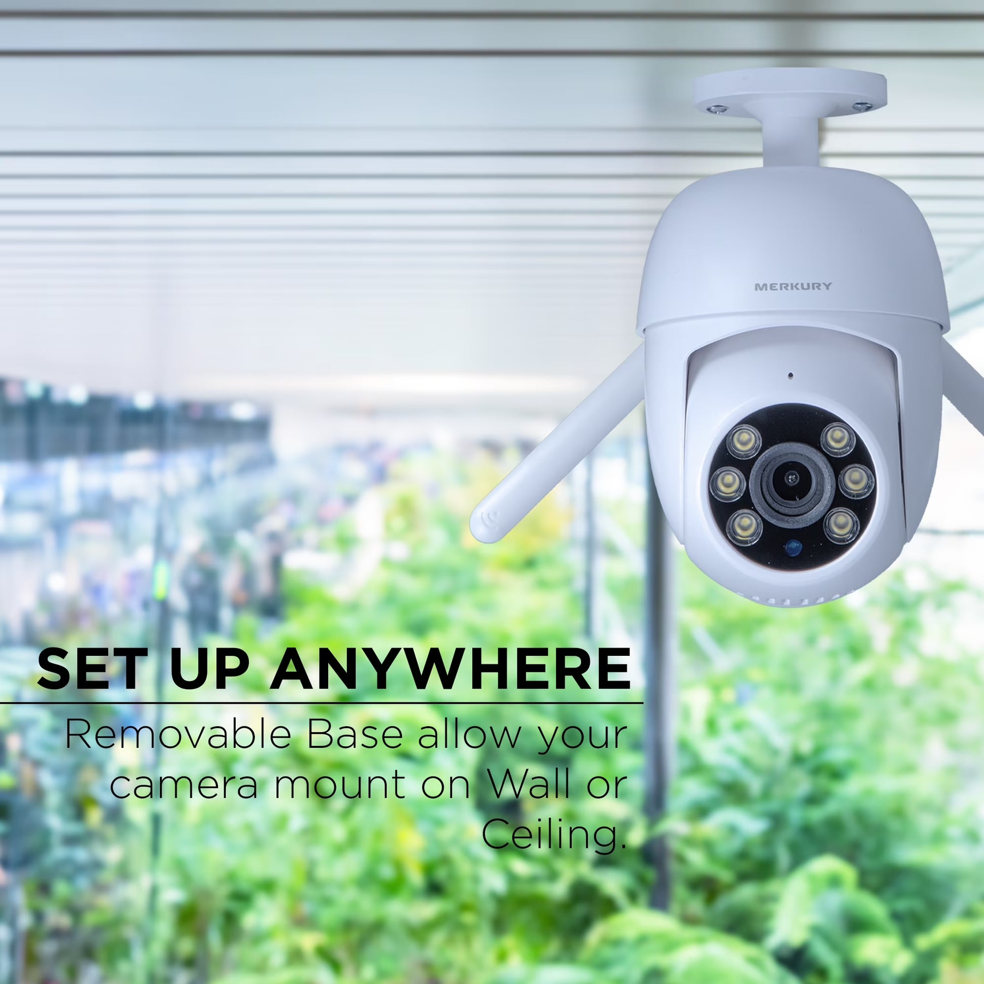 Outdoor Camera 1080P - Auto-Follow PTZ Security Cam, White (1-Pack)