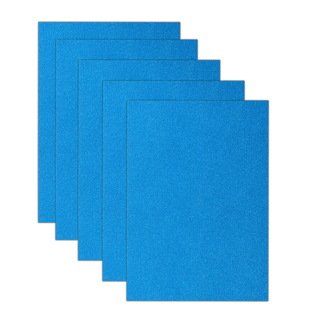 10Pcs A4 Sheets Glitter Cardstock Making Diy Material Sparkling Craftwork Scrapbooking (Sky Blue)