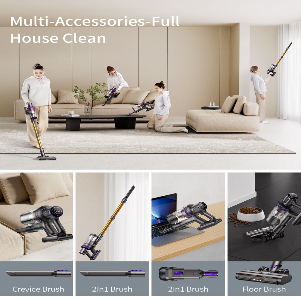 [High-End] Cordless Stick Vacuum Cleaner Lightweight for Carpet Floor Pet Hair