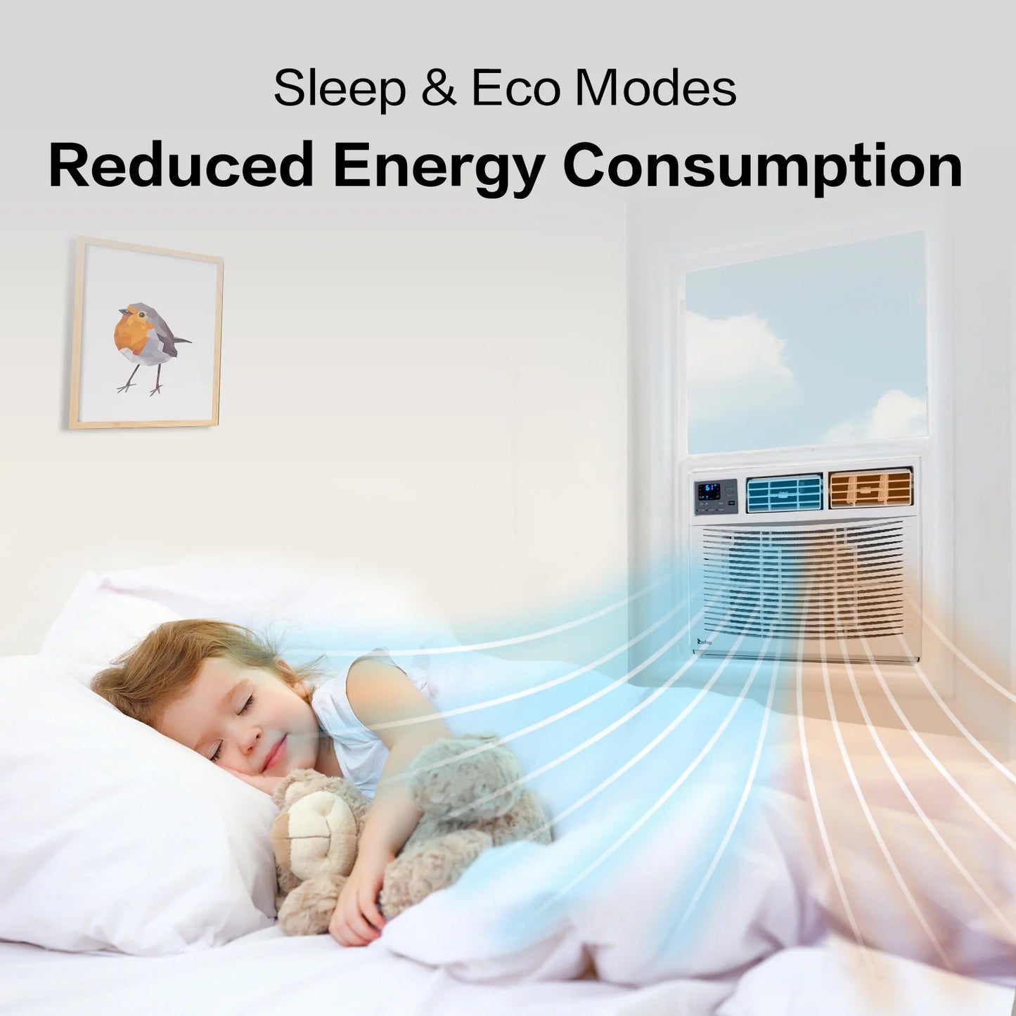 Wifi Enabled 8000 BTU Heat and Cool Window Air Conditioner with Wifi Controls