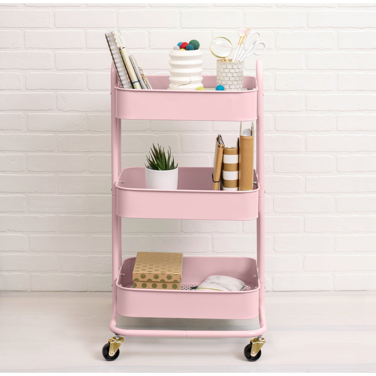 We R a La Memory Keepers Storage Cart with Handles-Pink