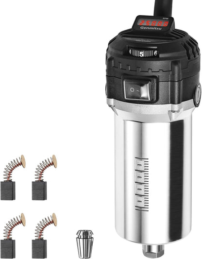 Genmitsu 710W CNC Compact Router 65Mm Diameter, Spindle Motor with LCD Digital Display 6 Adjustable Speeds, 1/8” ER11 Collet, 4 Carbon Brushes, for CNC Milling Machine