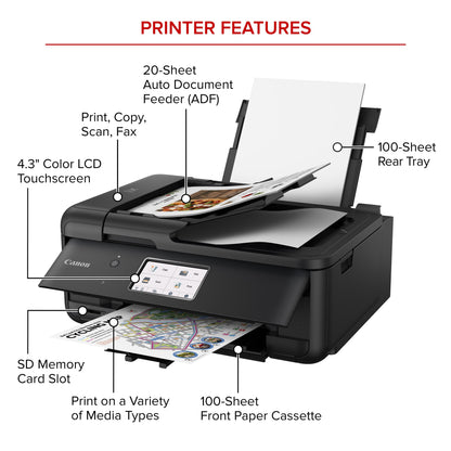 Canon PIXMA Tr8622A All-In-One, Wireless Color Inkjet Printer for Home Office Use