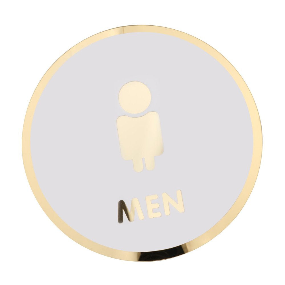 Toilet Door Sign Bathroom Sign Acrylic Pictogram Toilet Symbol Bathroom Door Signage Restroom Sign for Commercial Public Place Store Mall Style D