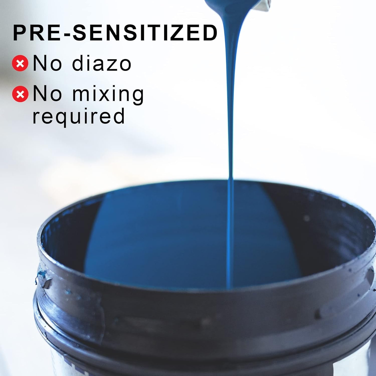 ® AP Blue Screen Printing Emulsion (Quart - 32Oz.) Pre - Sensitized Photo Emulsion for Silk Screens, Textiles, and Fabric - for Screen Printing Plastisol Ink, Screen Printing Supplies