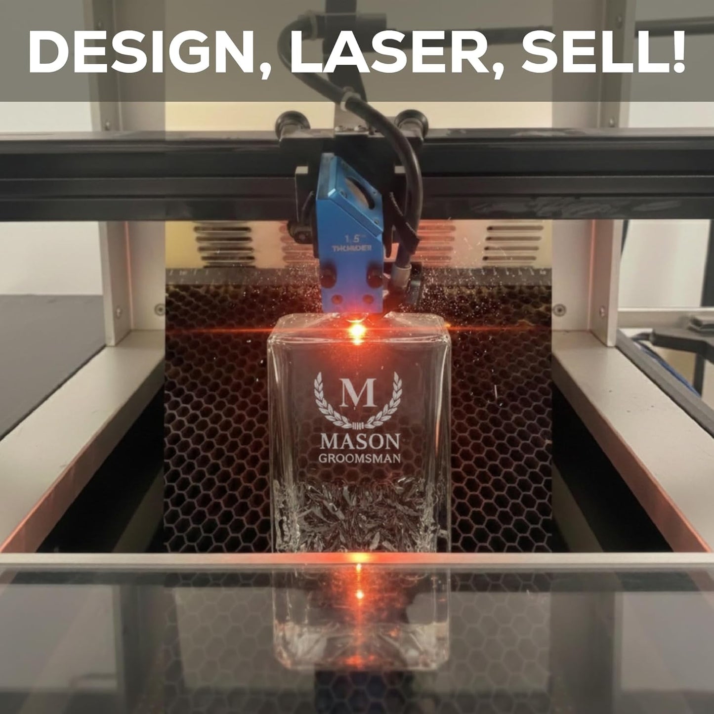 Makerflo Customizable 24 Oz Whiskey Decanter with Airtight Stopper Set of 6 | Liquor Decanter Bottle for Wine, Scotch, Bar, Ideal for Personalization - (Laser Engraving, UV DTF, Vinyl, Epoxy)