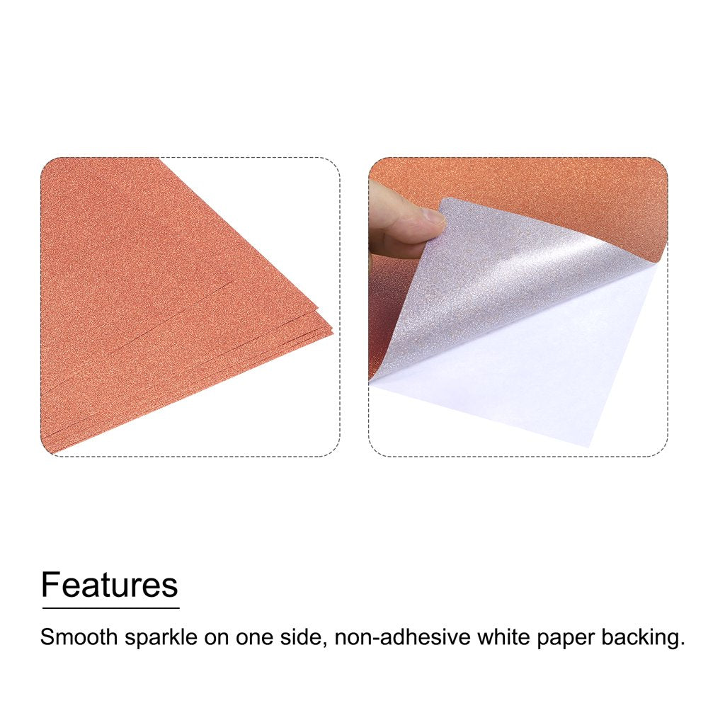 10 Sheets Glitter Cardstock Paper 7.8 Inch X 11.8 Inch, Champagne Gold, 80Gsm