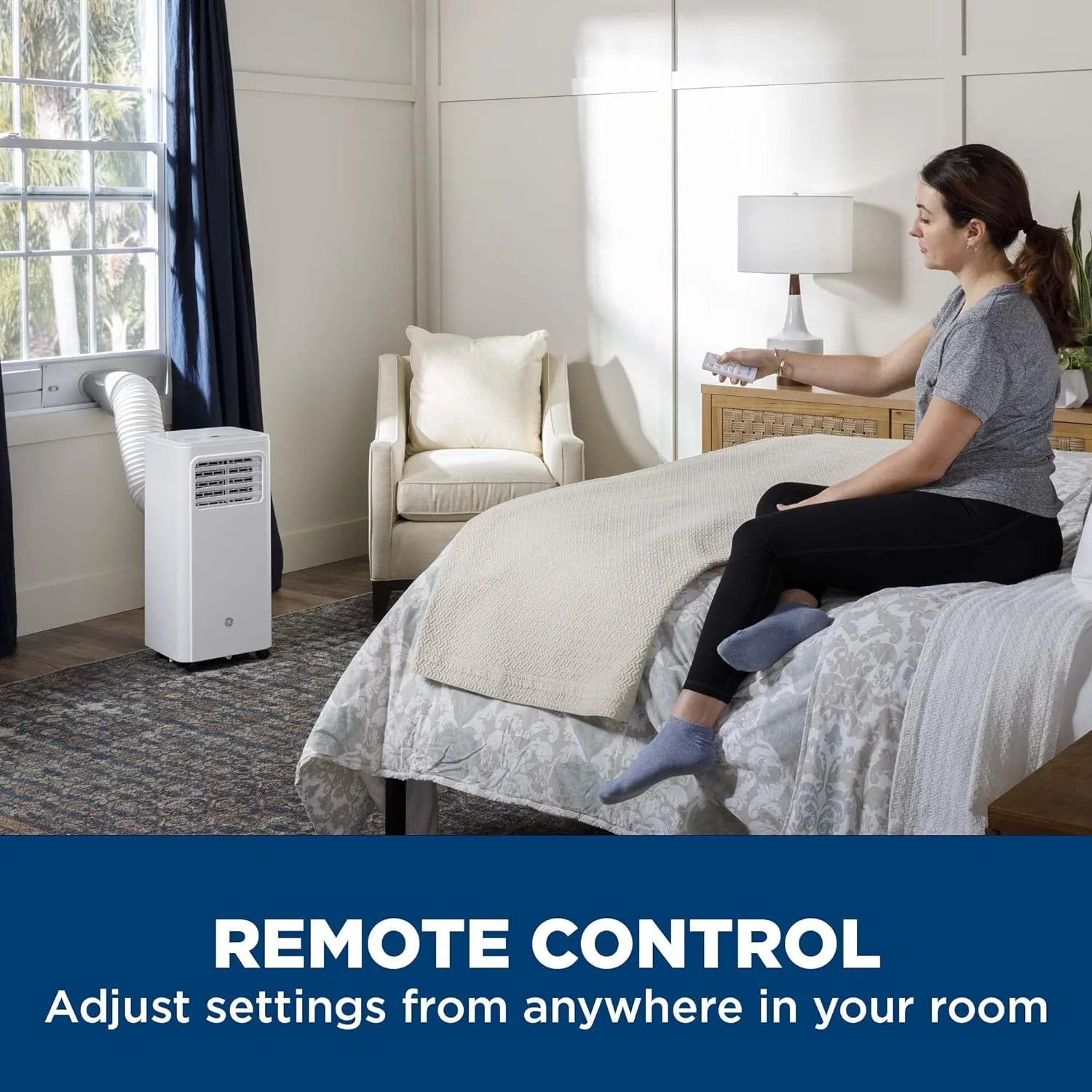 6,100 BTU Portable Air Conditioner for Small Rooms up to 250 Sq Ft., 3-In-1 with Dehumidify, Fan and Auto Evaporation, Included Window Installation Kit 6100 BTU White