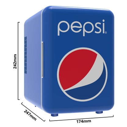 Portable 6 Can Mini Retro Beverage Fridge - Blue