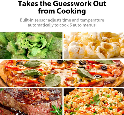 1.6 Cu. Ft. Microwave Oven with Inverter Technology, 1250 Watts, LCD Display and Smart Sensor, Stainless Steel, ML-EM45PIT(SS)